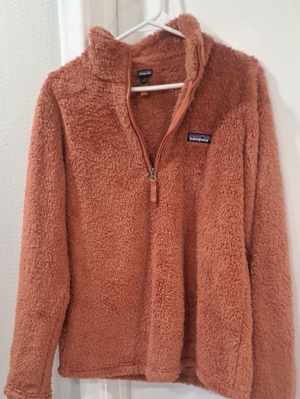 Patagonia Women’s Half-Zip Fleece Sweater — Rust Orange